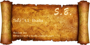 Sóti Buda névjegykártya